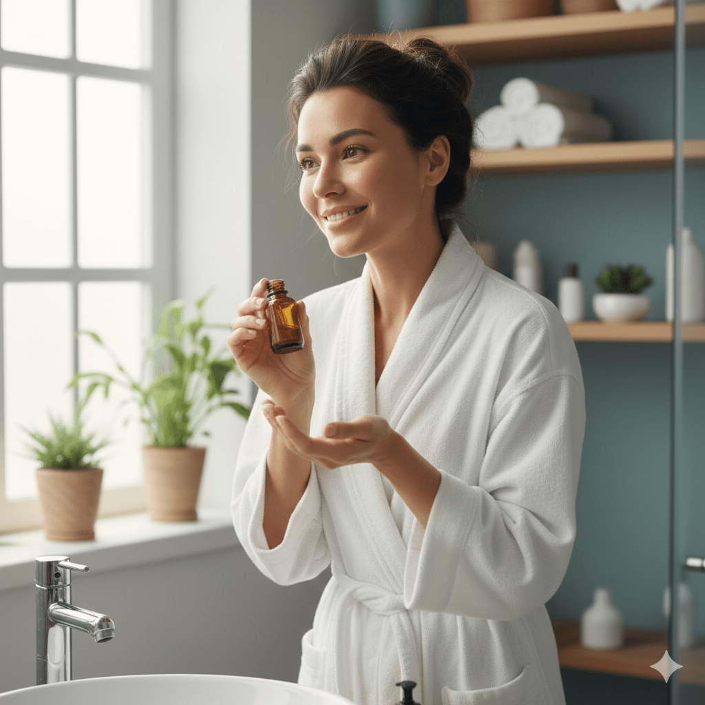 Healthy lifestyle supporting natural skin health